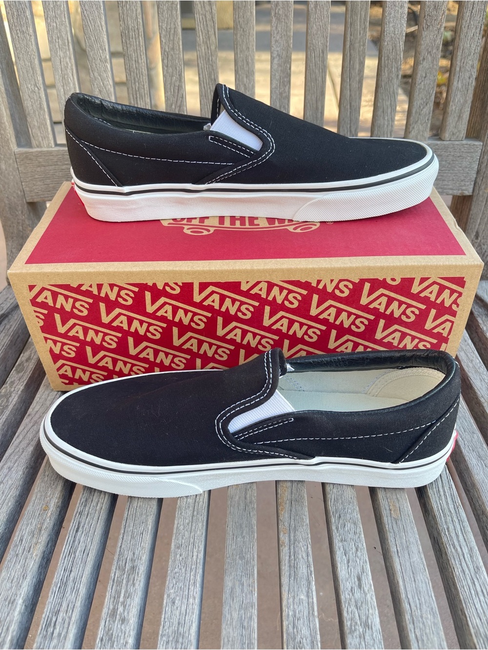 Vans Black & White Classic Slip-On Men’s Loafers